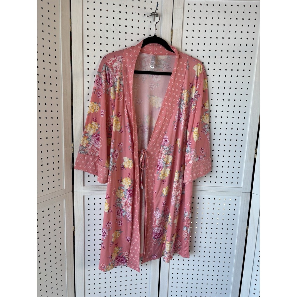 Women's Size‎ Sm Flora Nikrooz Wrap Midi Robe Super Soft Comfortable Fit Floral
